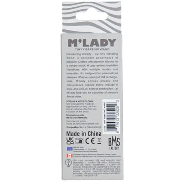 Vibrateur Wand - M’Lady Tiny Wand | Discret, Puissant, Rechargeable & Idéal pour Voyageur M’Lady Sensations plus