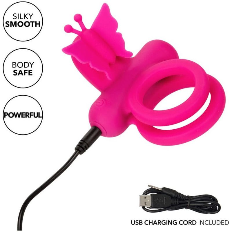 Anneau D'érection - Calexotics - Butterfly Dual Ring CalExotics Sensations plus