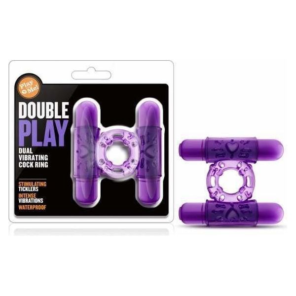 Anneau D'érection Vibrant - Double Play - Play With Me Dual Vibrating Cock Ring Blush Novelties Sensations plus
