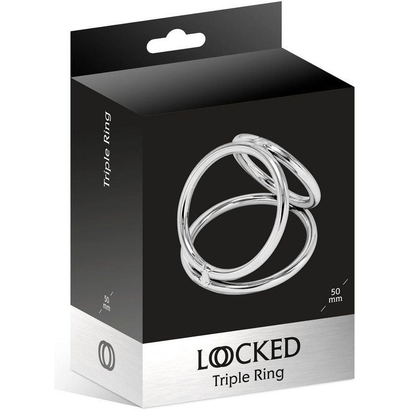 Anneau D'érection - Locked - Triple Ring Locked Sensations plus
