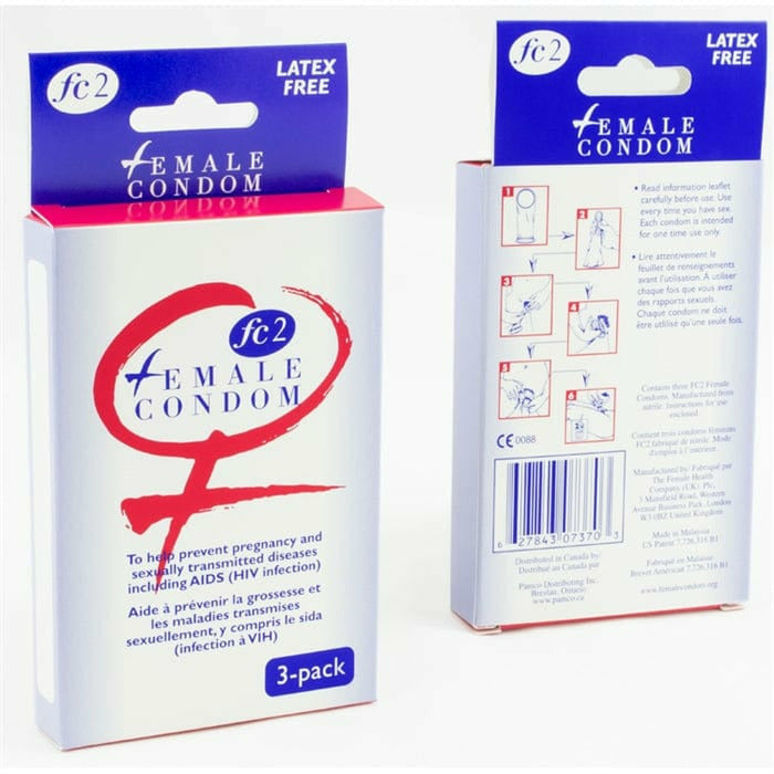 Condom Féminin - Sans Latex - Boîte de 3 Fc2 Sensations plus