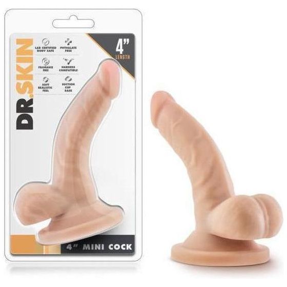 Dildo - Dr.Skin - 4'' Mini Cock Beige Blush Novelties Sensations plus