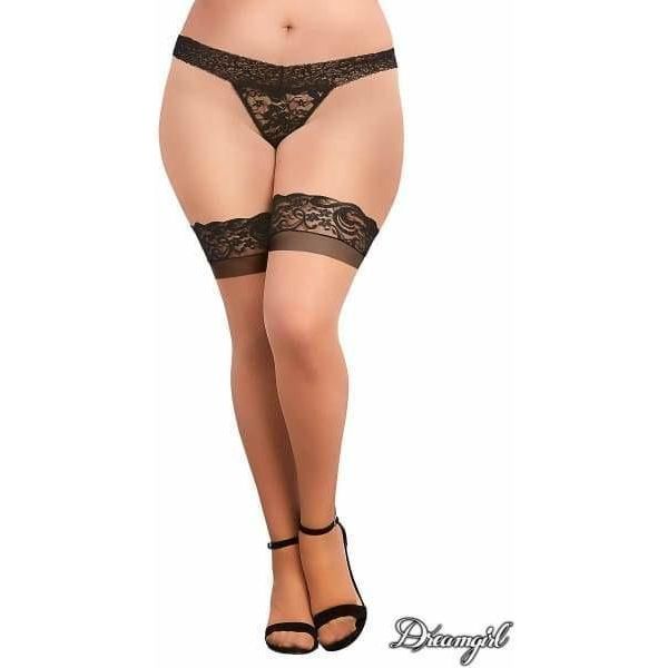 Lingerie Dreamgirl - Bas avec Silicone Stay Up 0337 Dreamgirl Sensations plus