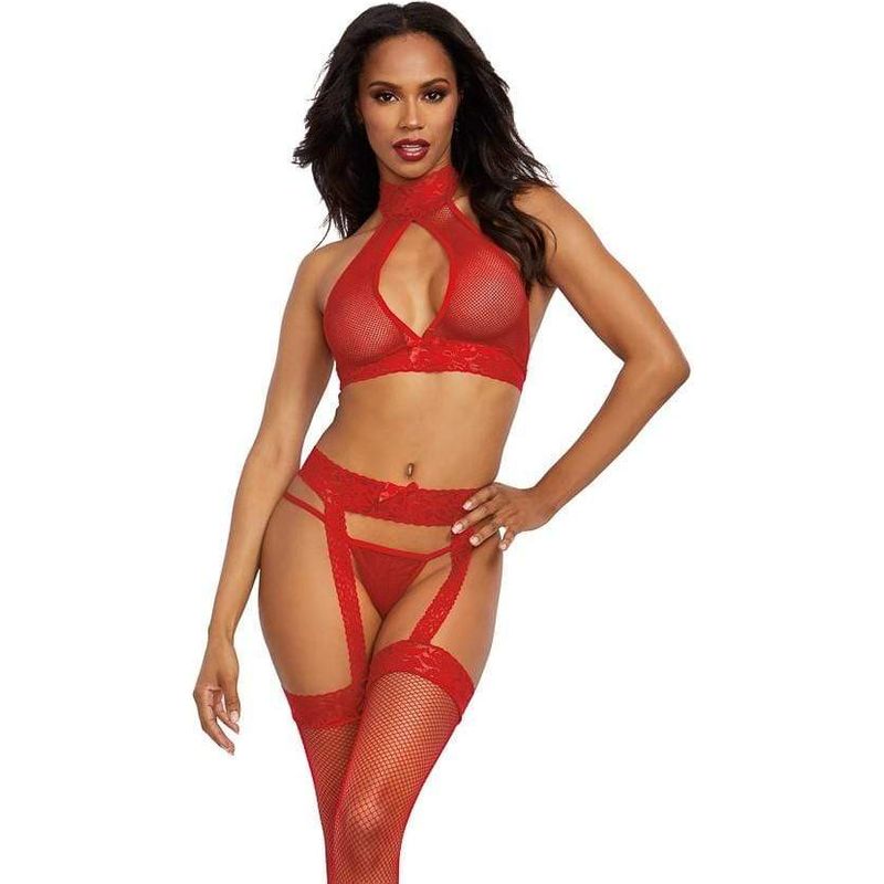 Lingerie Dreamgirl - Ensemble sexy avec bas 0375 Dreamgirl Sensations plus