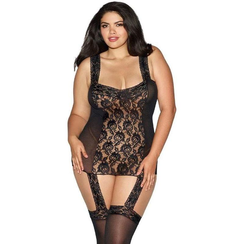 Lingerie Dreamgirl  - Robe Jarretelles 0144 Dreamgirl Sensations plus