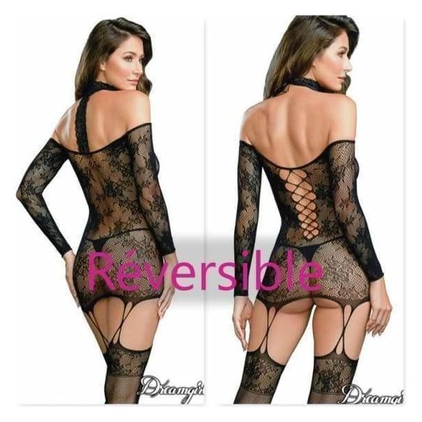 Lingerie Dreamgirl - Robe Jarretelles Réversible 0318 Dreamgirl Sensations plus