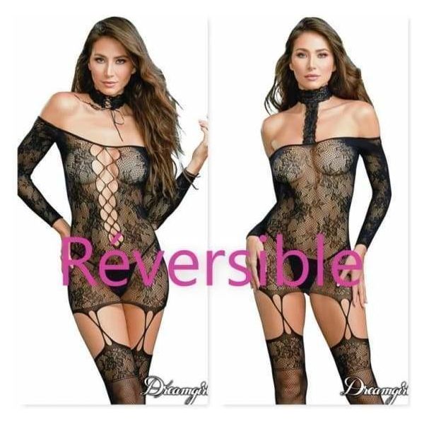 Lingerie Dreamgirl - Robe Jarretelles Réversible 0318 Dreamgirl Sensations plus