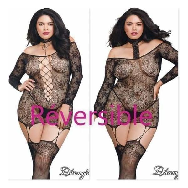 Lingerie Dreamgirl - Robe Jarretelles Réversible 0318 Dreamgirl Sensations plus