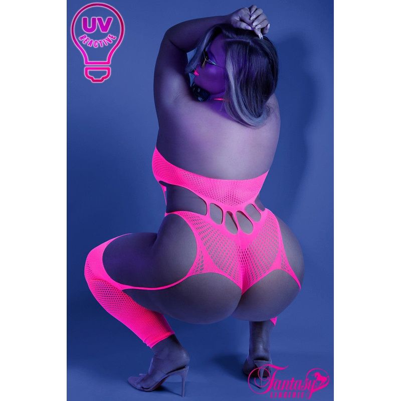 Lingerie Fantasy - Glow - Teddy avec bas 2111 Fantasy Lingerie Sensations plus