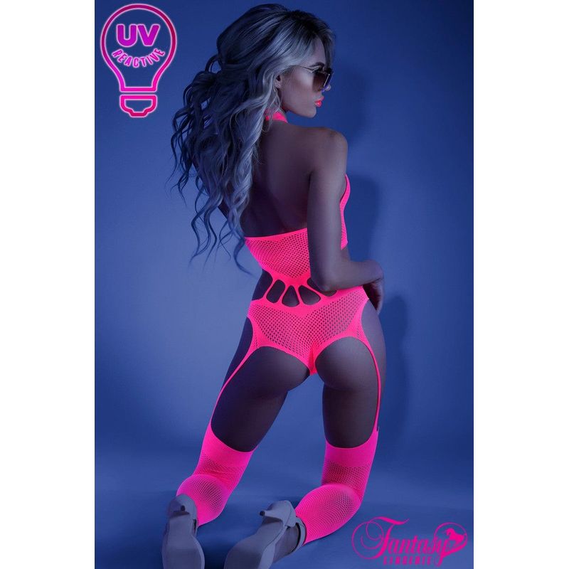 Lingerie Fantasy - Glow - Teddy avec bas 2111 Fantasy Lingerie Sensations plus