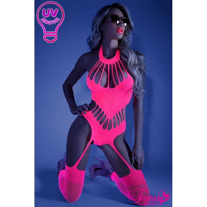 Lingerie Fantasy - Glow - Teddy avec bas 2111 Fantasy Lingerie Sensations plus
