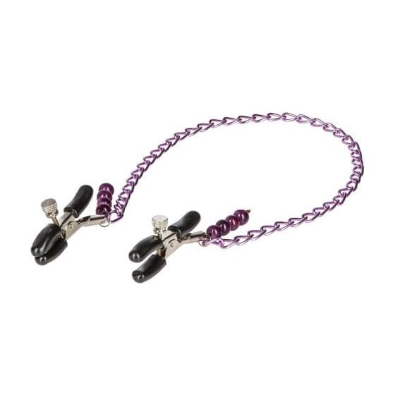Pinces à Seins - CalExotics - Nipple play Purple Chain Nipple Clamps CalExotics Sensations plus
