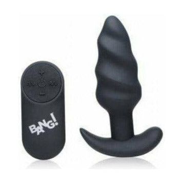 Plug Anal - Bang! - Remote Control 21X Vibrating Silicone Swirl Butt Plug Bang! Sensations plus