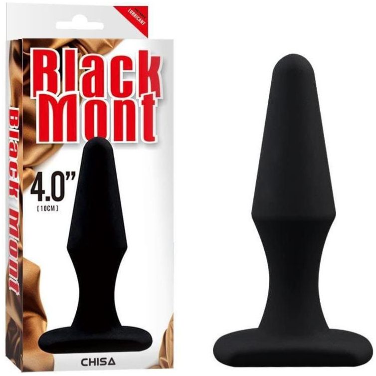 Plug Anal - Black Mont - Medium Silicone Plug Black Mont Sensations plus
