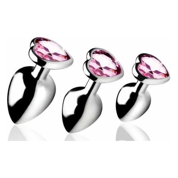 Plug Anal - Booty Sparks - Ensemble avec Diamants en Coeur XR brands Sensations plus
