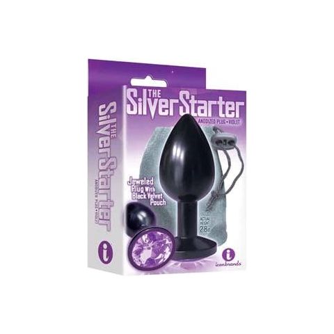 Plug anal - The Silver Starter - Rond format petit noir Icon brands Sensations plus
