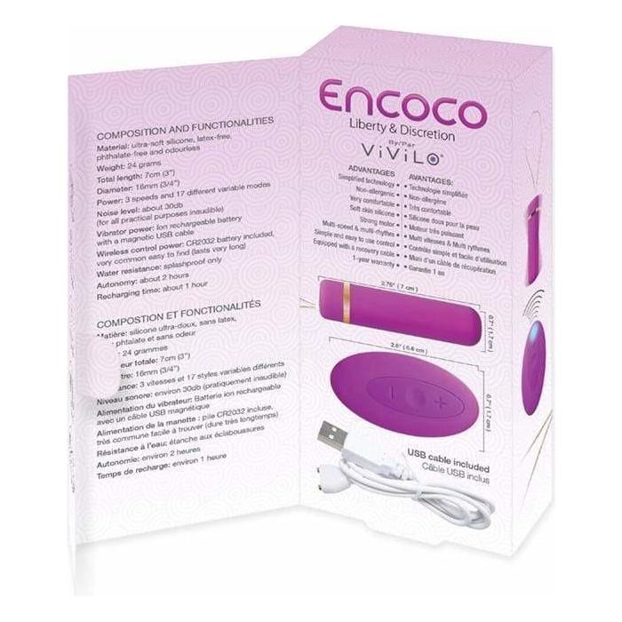 Vibrateur à Distance - Vivilo - Encoco Vivilo Sensations plus