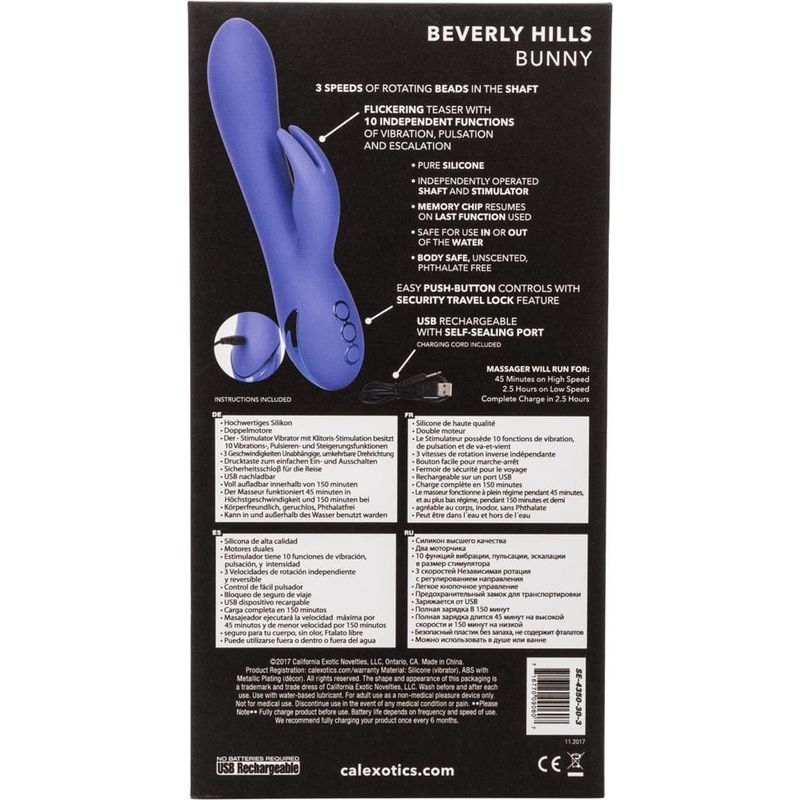 Vibrateur - California Dreaming - Beverly Hills Bunny - CalExotics CalExotics Sensations plus