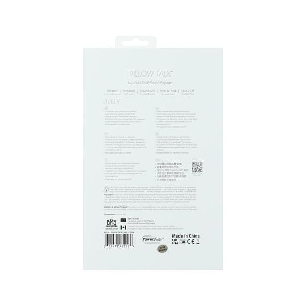 Vibrateur - Pillow Talk - Lively Pillow Talk Sensations plus