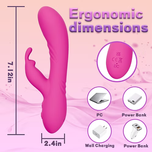 Vibrateur Double Stimulation - Jade Rabbit –  Puissant avec 10 Modes de Vibration