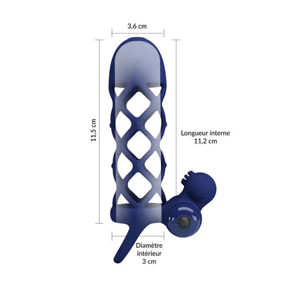 Gaine de pénis vibrante - Pretty Love Giann | 10 vibrations & Stimulateur Clitoridien Pretty Love Sensations plus