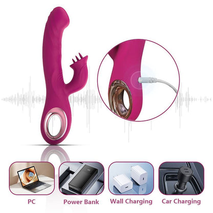 Vibrateur Double Stimulation 3-en-1 - Duo Passion | Point G & Clitoris