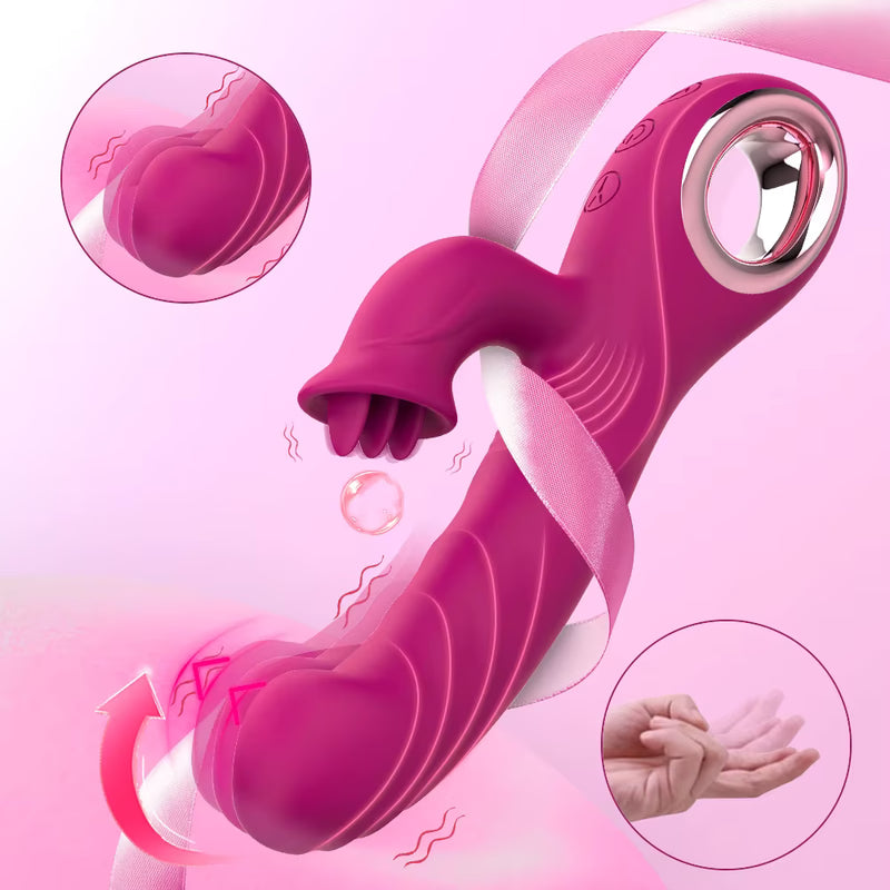 Vibrateur Double Stimulation 3-en-1 - Duo Passion | Point G & Clitoris