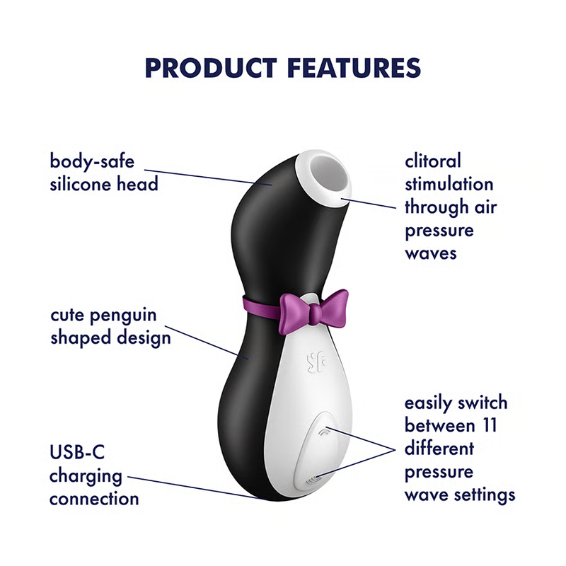 Stimulateur Clitoridien - Satisfyer Penguin | Ondes de Pression