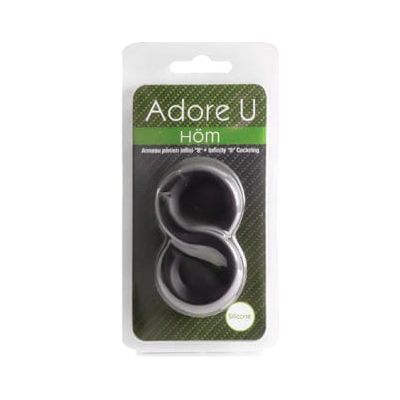 Anneau D'érection  - Adore U Höm - Anneau pénien infini 8 Noir Sensations Plus Sensations plus