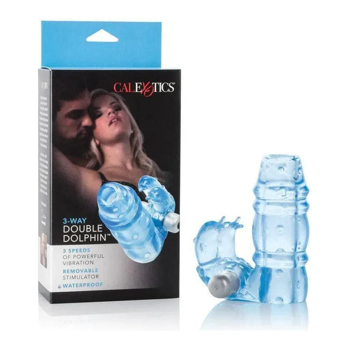 Anneau d'érection vibrant - CalExotics - 3 Way Double Dolphin CalExotics Sensations plus