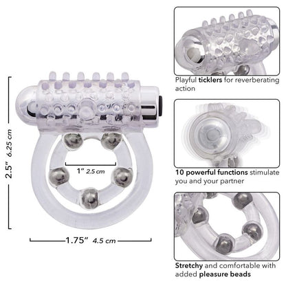 Anneau D'érection Vibrant Rechargeable - 5 Beads Maximus Ring CalExotics Sensations plus