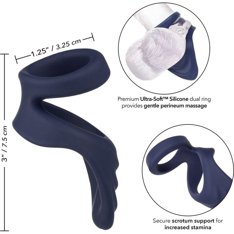 Anneau Double d’Érection Viceroy – Stimulateur Périnéal en Silicone CalExotics Sensations plus