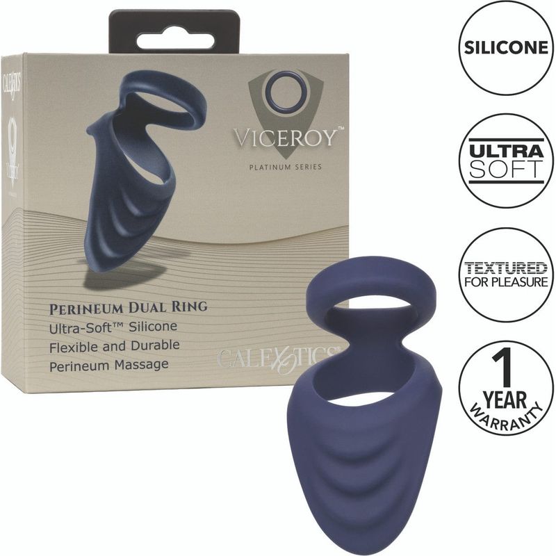 Anneau Double d’Érection Viceroy – Stimulateur Périnéal en Silicone CalExotics Sensations plus