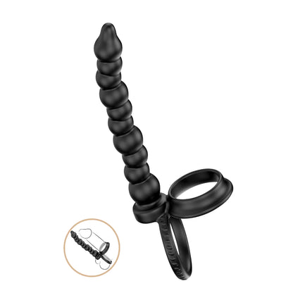Anneau Double Pénétration - Pretty Love Dillion | Double Cockring avec Chapelet Anal Pretty Love Sensations plus