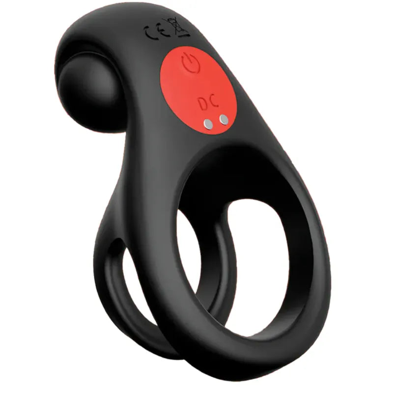 Anneau Double Vibrant & Puissant - Red Dot Cock Ring V2 | 10 modes, Étanche & Sans fil Red Dot Cock Ring Sensations plus