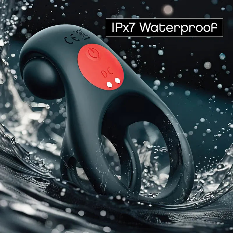 Anneau Double Vibrant & Puissant - Red Dot Cock Ring V2 | 10 modes, Étanche & Sans fil Red Dot Cock Ring Sensations plus