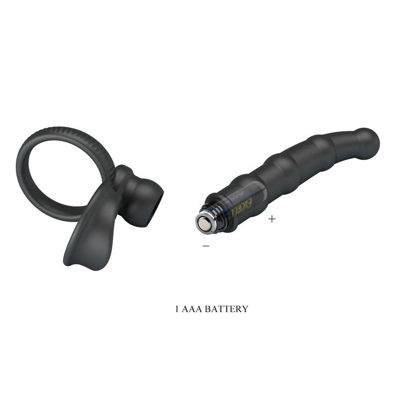 Anneau Vibrant Double Pénétration - Pretty Love Tatum | Double Cockring avec Dildo Anal Pretty Love Sensations plus