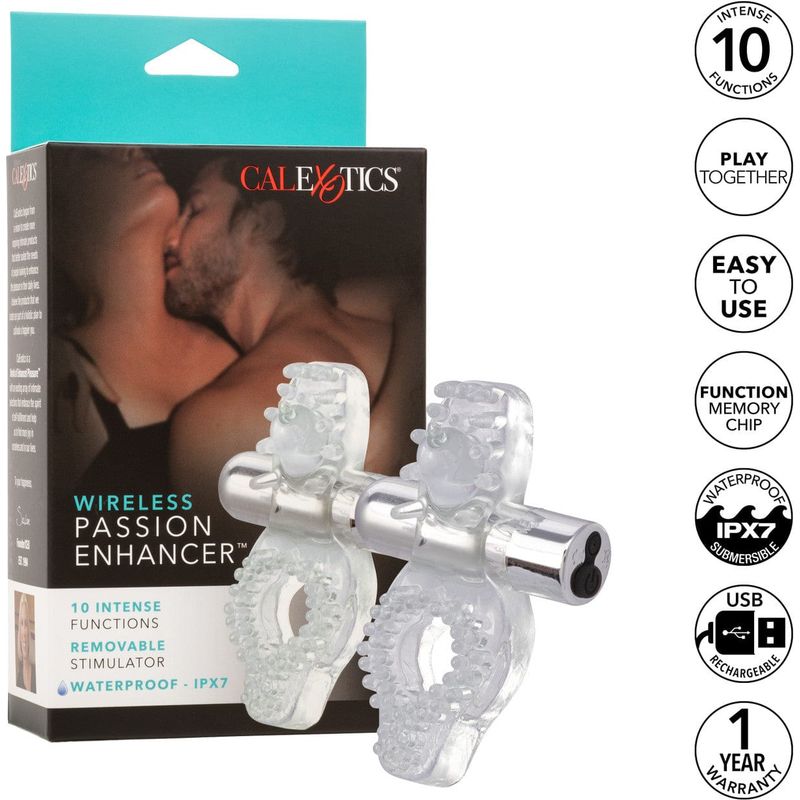 Anneau Vibrant Rechargeable – Wireless Passion | Double Stimulation CalExotics Sensations plus