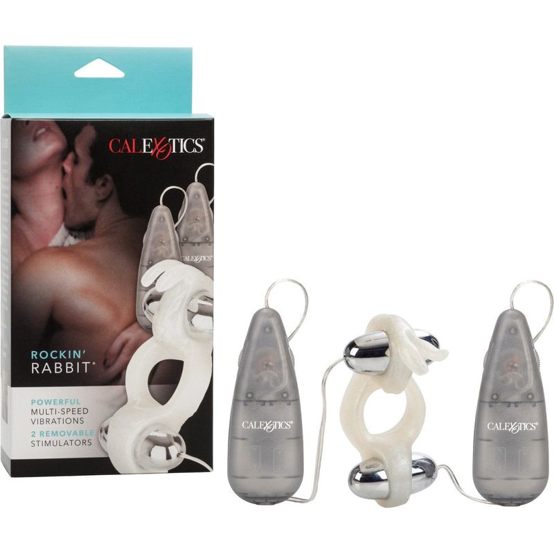 Anneau Vibrant Rockin' Rabbit – Double Stimulation Clitoridienne & Érectile CalExotics Sensations plus