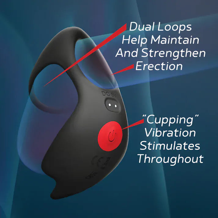 Anneau Vibrant & & Stimulant - Red Dot Cock Ring V3 | Stimule le Pénis & les Testicules Sensations Plus Sensations plus