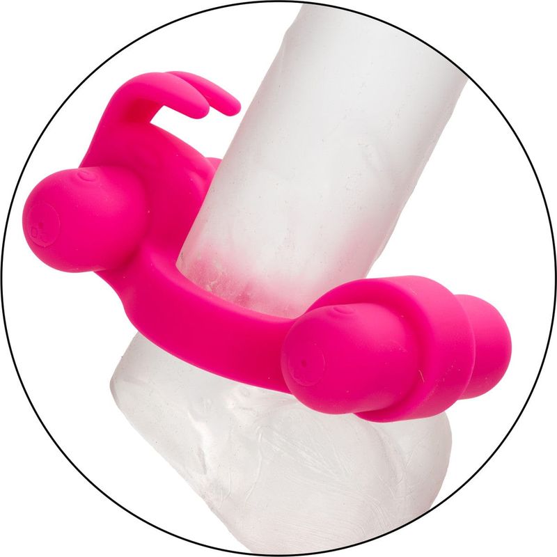 Anneaux d'érection vibrant - CalExotics - Silicone Rechargeable Rockin Rabbit CalExotics Sensations plus