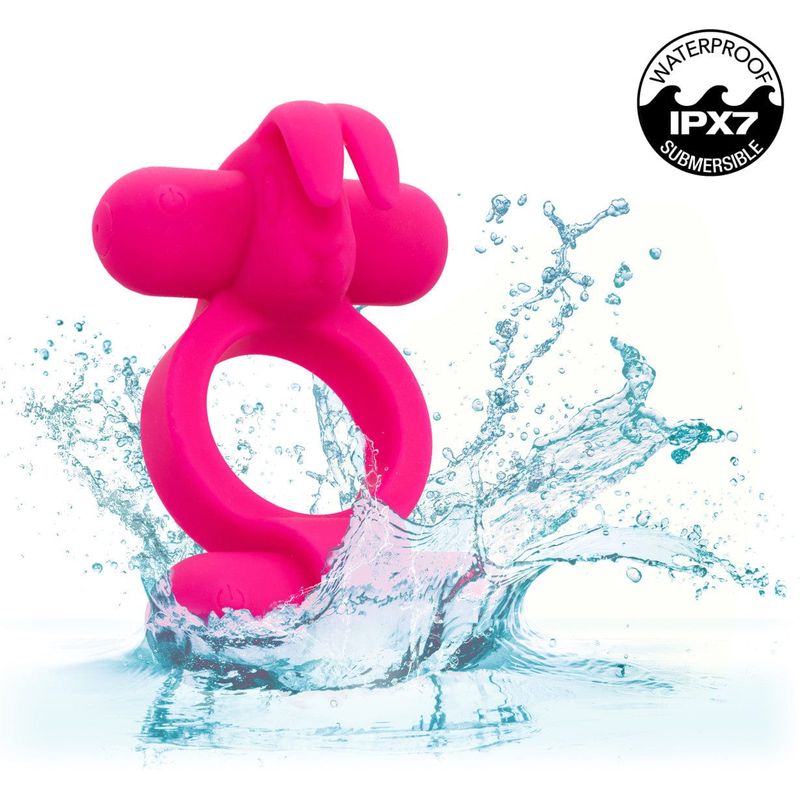 Anneaux d'érection vibrant - CalExotics - Silicone Rechargeable Rockin Rabbit CalExotics Sensations plus