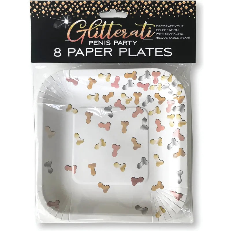 Bachelorette - Glitterati - 8 Paper Plates Ozzé Créations Sensations plus