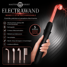 Baguette Violette E-Stim - Electrawand Rechargeable | 4 Électrodes Master Series Sensations plus