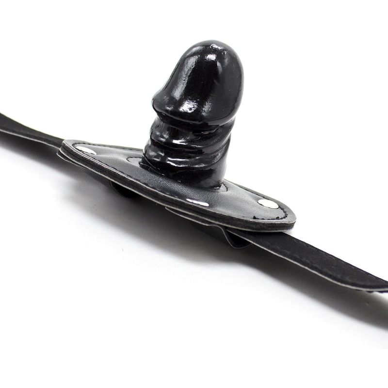 Bâillon Pénis 5,5cm - FetishTentation | Mini Dildo Noir pour Jeux de Soumission & BDSM FetishTentation Sensations plus