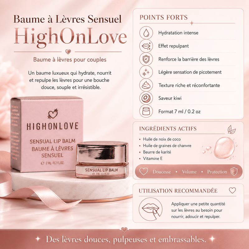 Baume à Lèvres pour Couples - Lip Balm Repulpant | HighOnLove HighOnLove Sensations plus