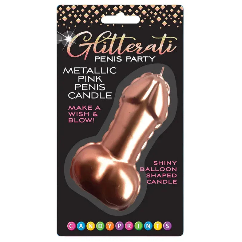 Bougies d'Anniversaire - Glitterati Penis Party | Forme de Pénis Rose Little Genie Sensations plus
