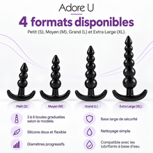 Boules Anales Graduelles en Silicone - Elsa  4 Formats | Adore U Anal Adore U - Anal Sensations plus