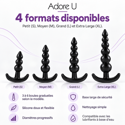 Boules Anales Graduelles en Silicone - Elsa  4 Formats | Adore U Anal Adore U - Anal Sensations plus