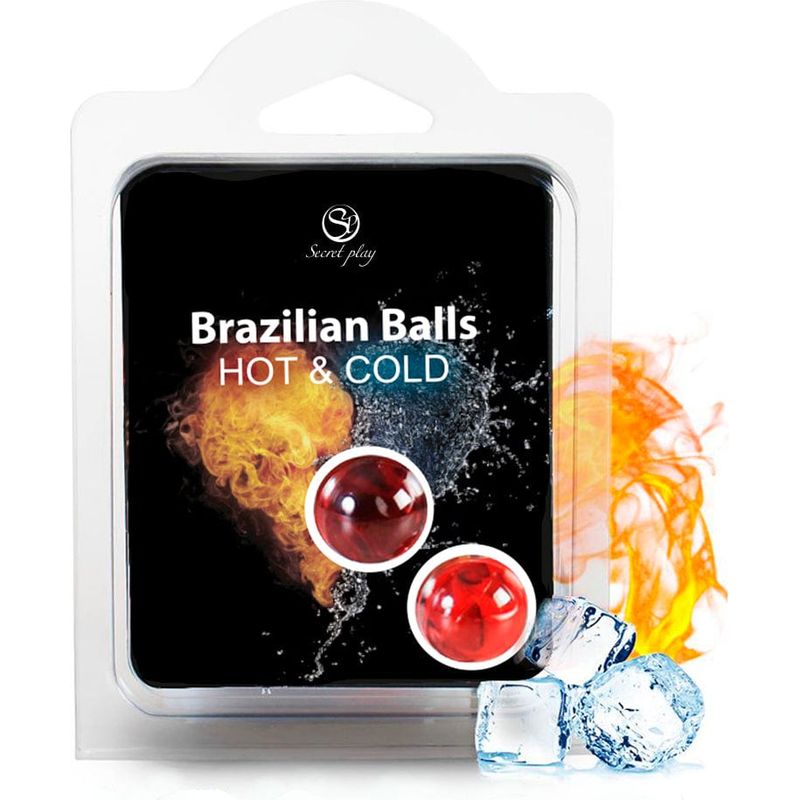 Boules de Massage Lubrifiante - Brazilian Balls Hot & Cold | Effet Chaud & Froid Secret Play Sensations plus